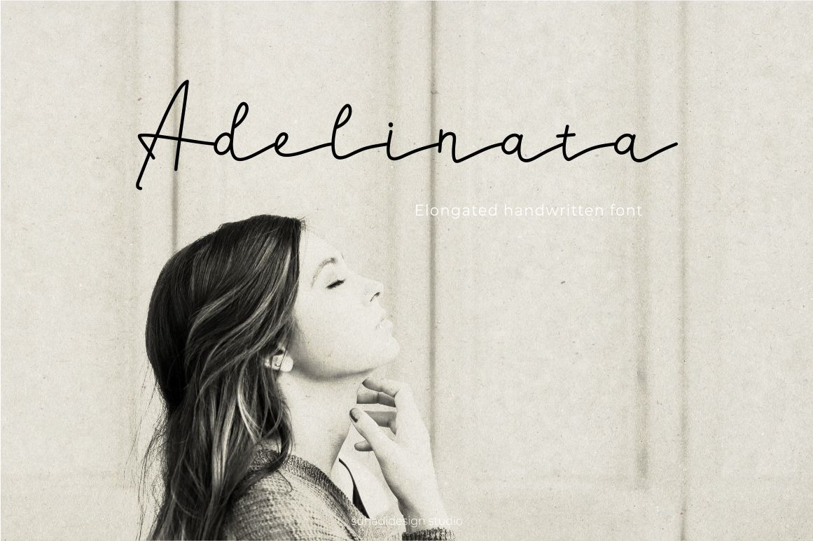 Adelinata script handwritten font Adelinata script handwritten font