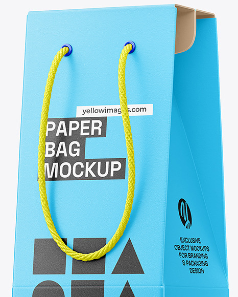 Paper Bag for Wine Bottle Mockup