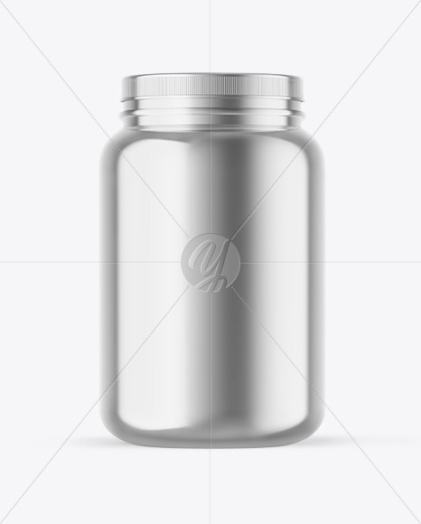 Metallic Protein Jar Mockup Metallic Protein Jar Mockup