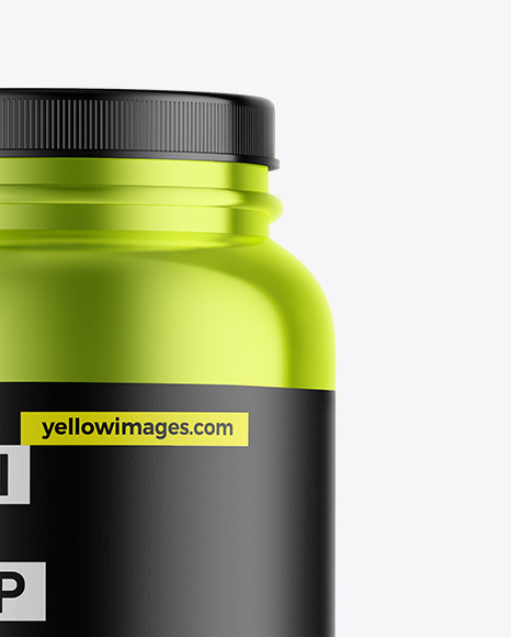 Metallic Protein Jar Mockup Metallic Protein Jar Mockup