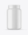 Glossy Protein Jar Mockup