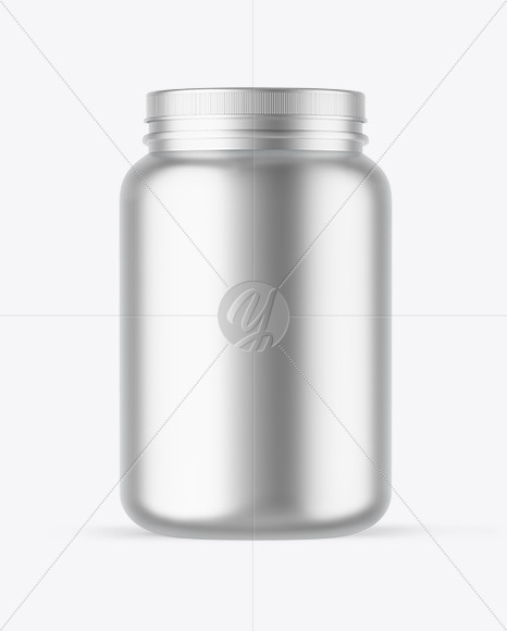 Matte Metallic Protein Jar Mockup Matte Metallic Protein Jar Mockup