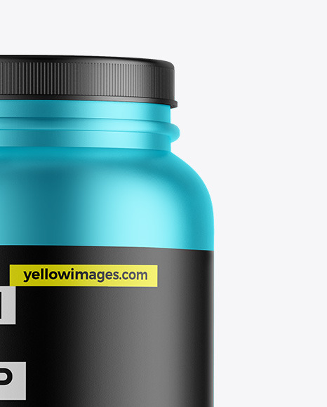 Matte Metallic Protein Jar Mockup Matte Metallic Protein Jar Mockup