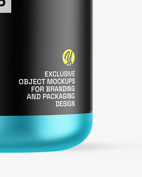 Matte Metallic Protein Jar Mockup Matte Metallic Protein Jar Mockup