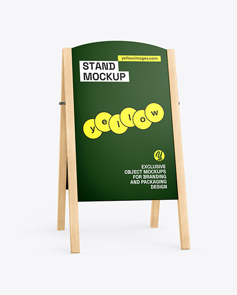 Wooden Stand Mockup