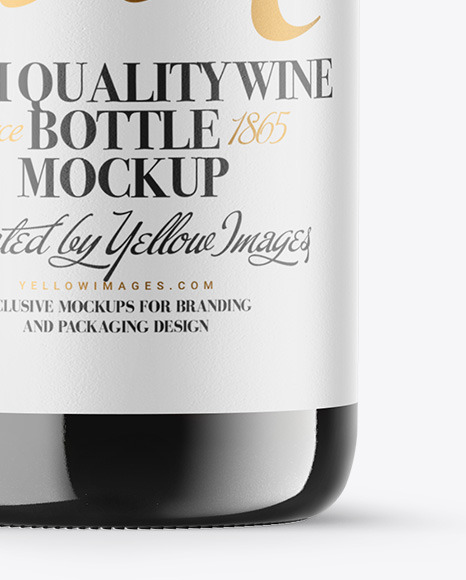Green Glass Red Wine Bottle Mockup Green Glass Red Wine Bottle Mockup