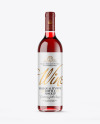 Clear Glass Red Wine Bottle Mockup