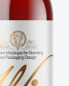 Clear Glass Red Wine Bottle Mockup