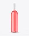 Clear Glass Pink Wine Bottle Mockup