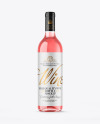 Clear Glass Pink Wine Bottle Mockup