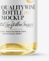 Clear Glass White Wine Bottle Mockup