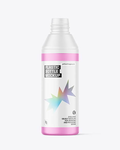 Frosted Plastic Bottle Mockup