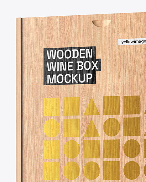 Wooden Wine Box Mockup