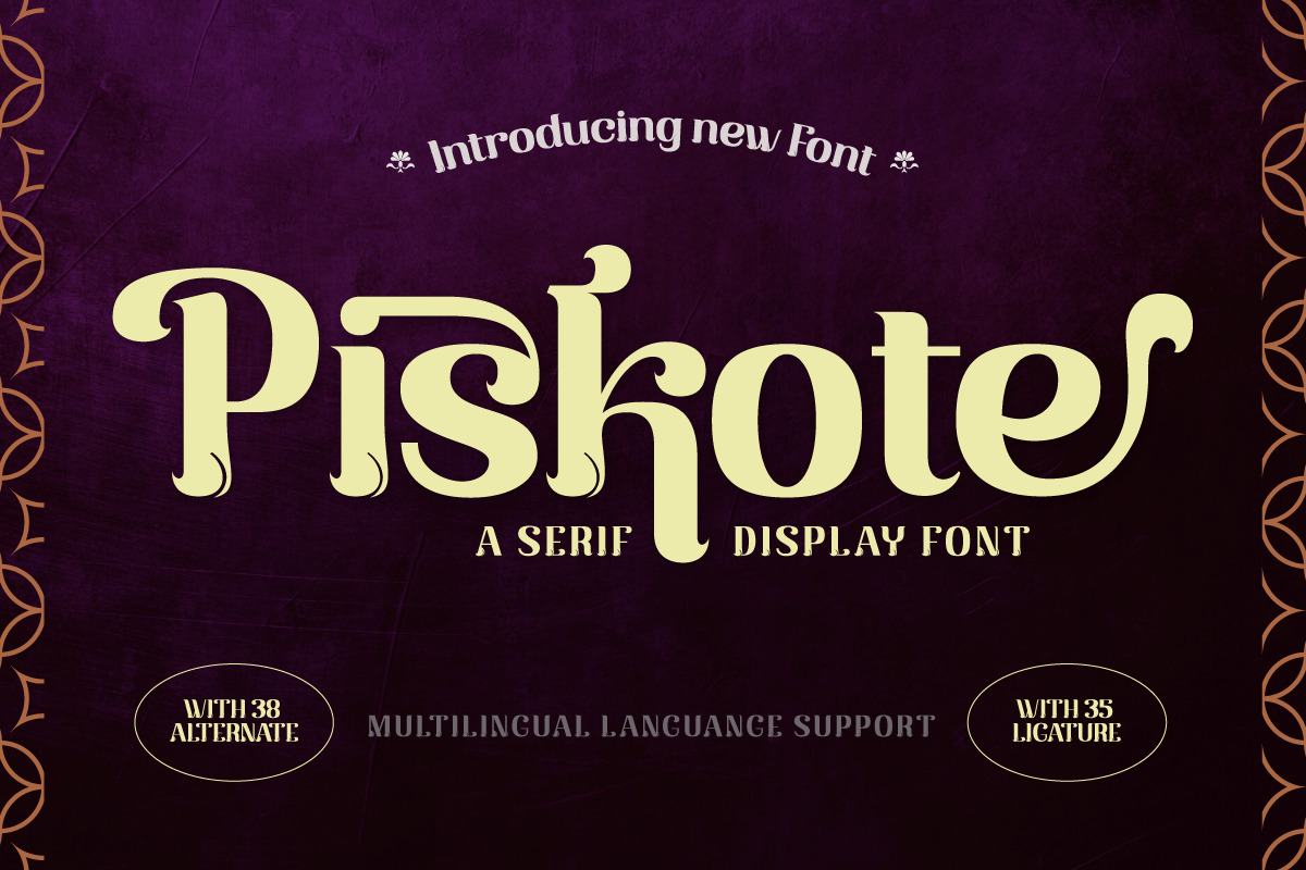 Piskote | Display Font