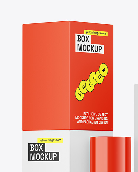 Five Boxes W/ Glossy Bottle Mockup