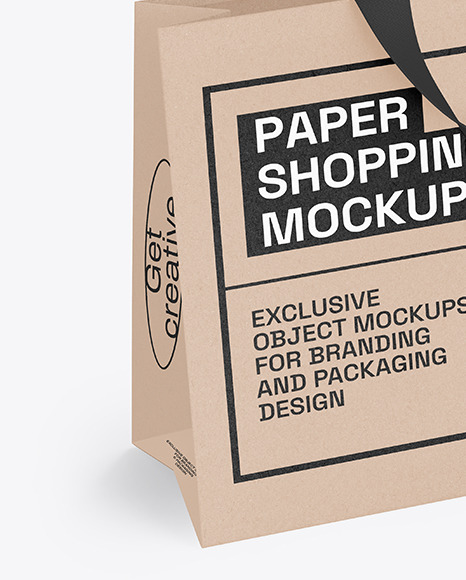 Krafts Paper Shopping Bag Mockup