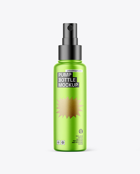 Metallic Spray Bottle Mockup