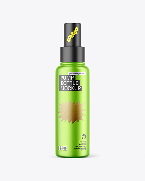 Metallic Spray Bottle Mockup