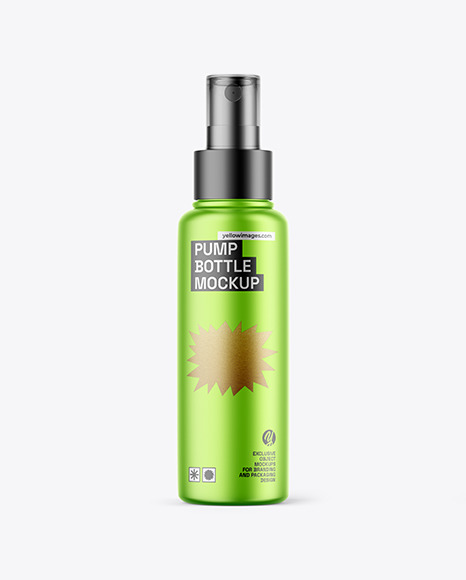 Metallic Spray Bottle Mockup