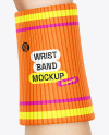 Two Fabric Wristbands on Hands Mockup