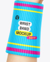 Two Fabric Wristbands on Hands Mockup