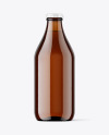 Amber Glass Beer Bottle Mockup