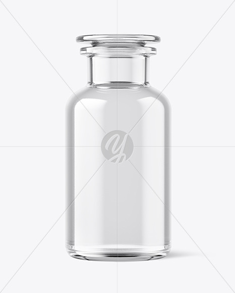 Clear Glass Vintage Medicine Bottle Mockup