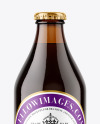 Amber Glass Beer Bottle Mockup