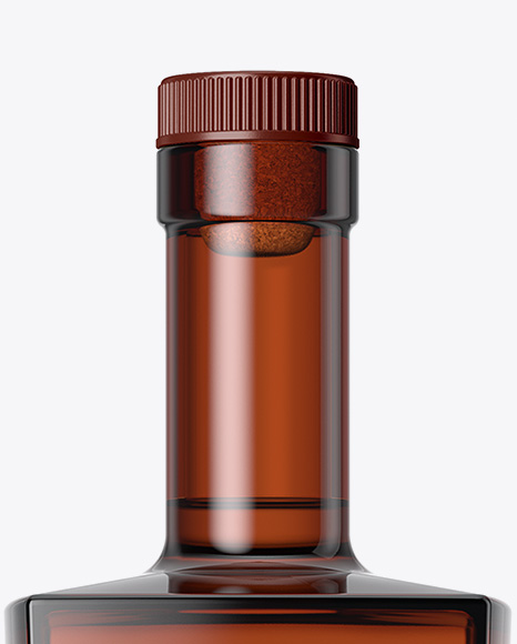 Amber Glass Bottle Mockup