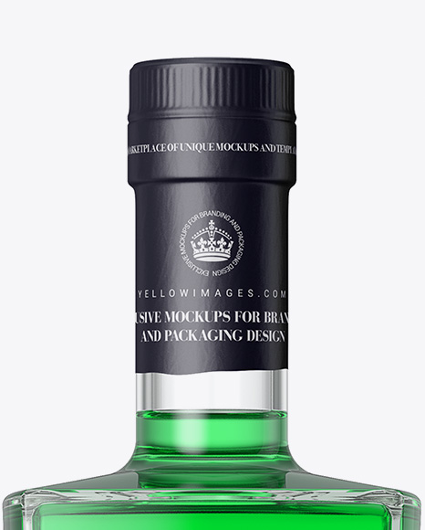 Glass Bottle W/ Drink Mockup Glass Bottle W/ Drink Mockup