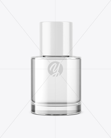 Clear Glass Cosmetic Bottle Mockup