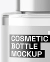 Clear Glass Cosmetic Bottle Mockup