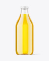 Clear Glass Beer Bottle Mockup