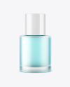 Frosted Clear Glass Cosmetic Bottle Mockup
