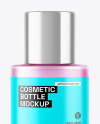 Frosted Clear Glass Cosmetic Bottle Mockup