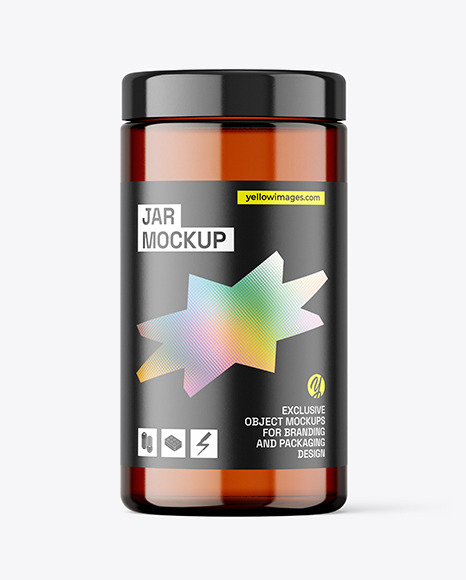Amber Jar Mockup - Foot+creame