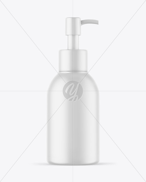 Matte Cosmetic Bottle With Pump Mockup