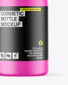 Matte Cosmetic Bottle With Pump Mockup