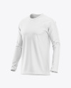 Men’s Long Sleeve T-Shirt Mockup - Half Side View