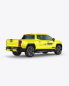 Electric Pickup Truck Mockup - Back Half Side View