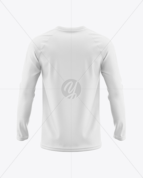 Men’s Long Sleeve T-Shirt Mockup - Back View