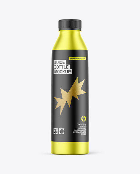 Metallic Juice Bottle Mockup