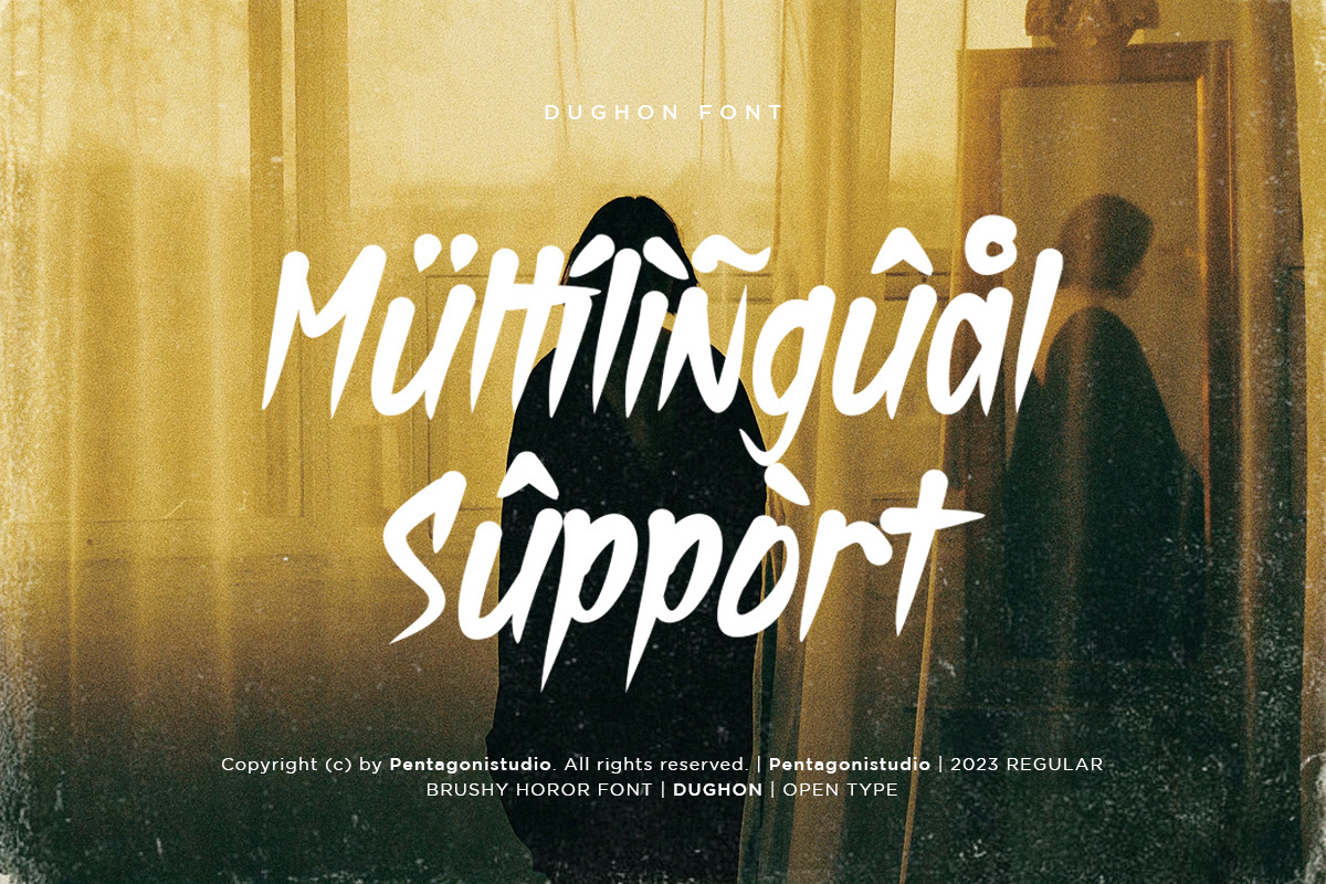 Dughon | Halloween Brush Font