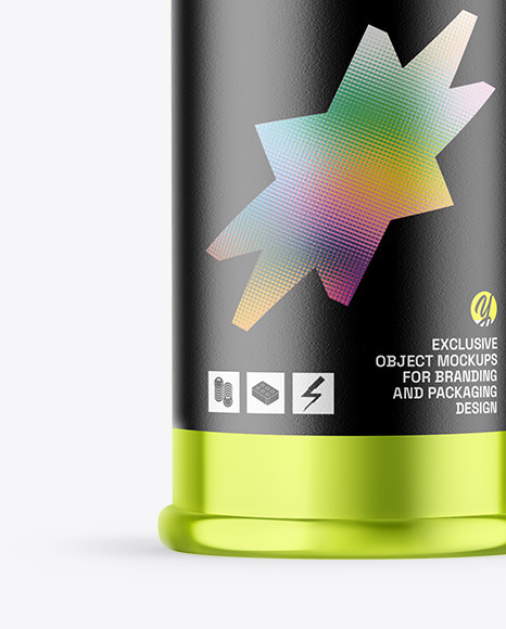 Metallic Cosmetic Bottle With Pump Mockup