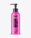Glossy Cosmetic Bottle With Pump Mockup Glossy Cosmetic Bottle With Pump Mockup