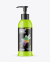 Glossy Cosmetic Bottle With Pump Mockup Glossy Cosmetic Bottle With Pump Mockup