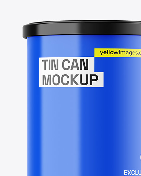 Glossy Tin Can Mockup