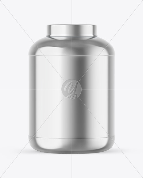 Metallic Protein Jar Mockup Metallic Protein Jar Mockup