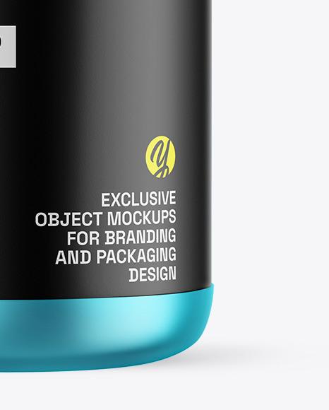 Matte Metallic Protein Jar Mockup Matte Metallic Protein Jar Mockup