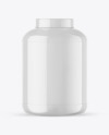 Glossy Protein Jar Mockup